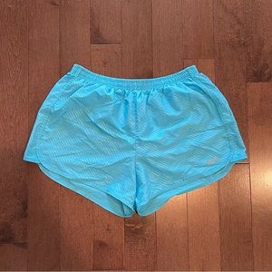 Reebok / Blue-Teal Matte Striped Running Shorts